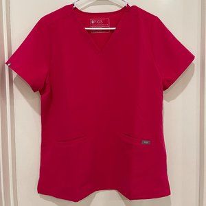 FIGS Scrubs Hot Pink Medium Casma Top